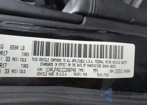 2012 Jeep Grand Cherokee Laredo from USA, damaged, VIN 1C4RJFAG1CC208748